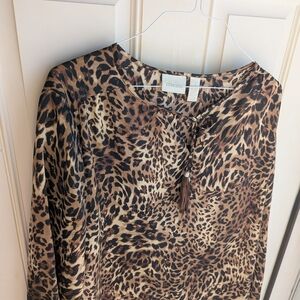 Chico's Wild Leopard Print Top